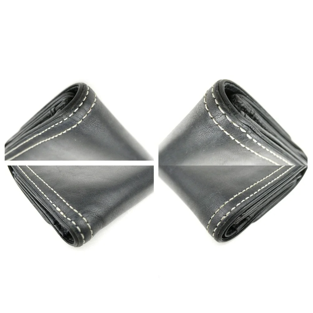 Coach Black Leather Medium Trifold Wallet